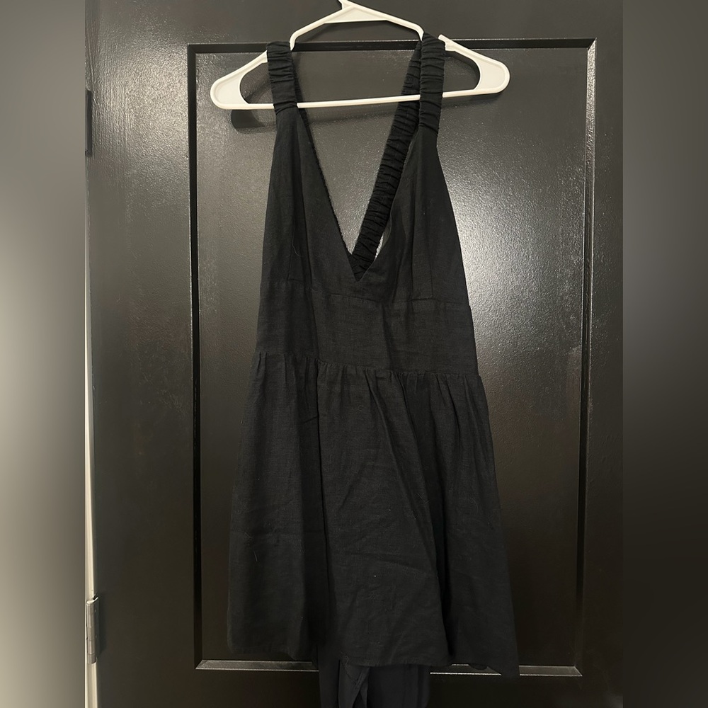 Abercrombie & Fitch Linen Black Dress
